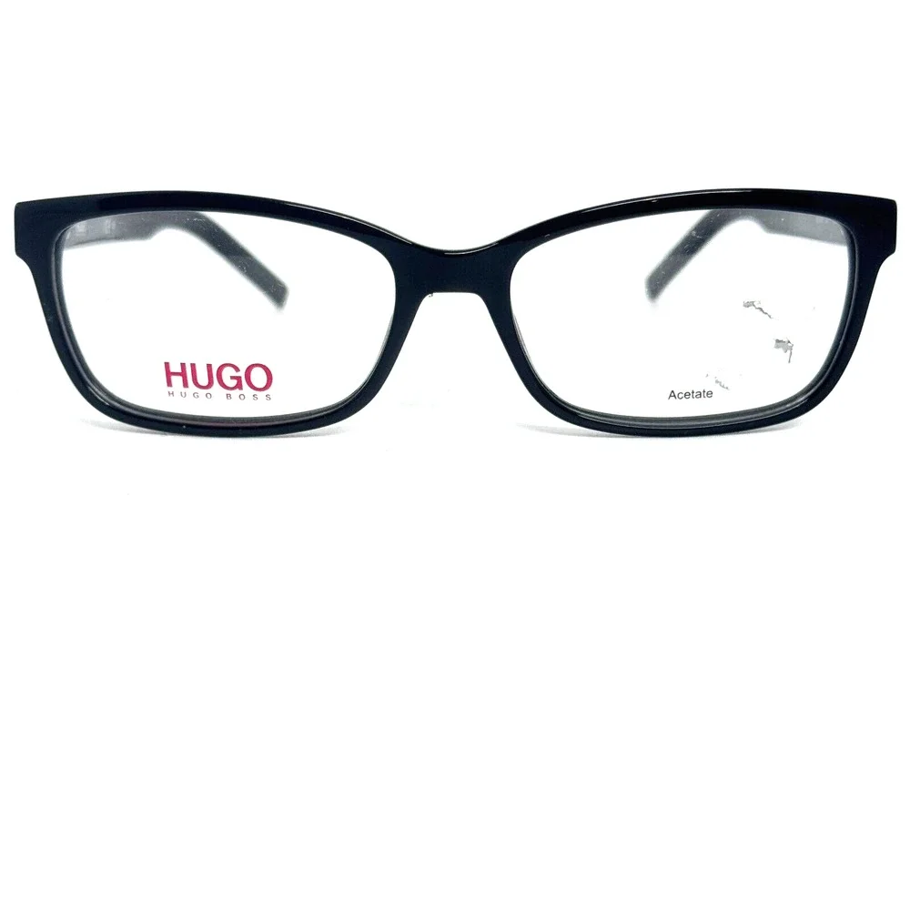 Hugo Boss Eyeglasses Frame HG 1016 OIT 53-16-145 Glossy Black Flex Hinge‎ H15628